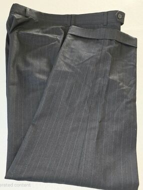 Burberry Charcoal Pinstripe Suit Trousers
